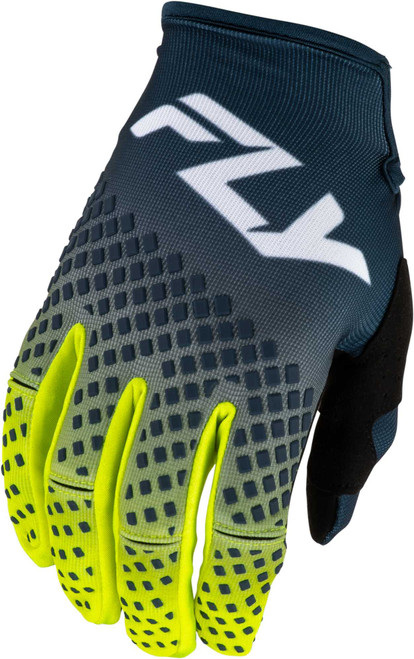 FLY RACING Kinetic Fade Gloves Navy/Hi-Vis/White 2X 380-5132X