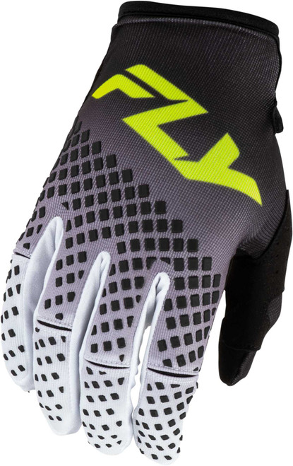 FLY RACING Kinetic Fade Gloves Black/White/Hi-Vis Sm 380-510S