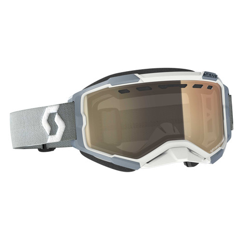 SCOTT Fury Snowcross Goggle White/ Grey Ls Bronze Chrome 2786041039245