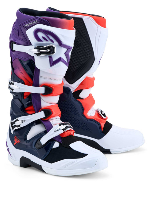 ALPINESTARS Tech 7 Boots Prpl/Wht/Dk Blue/Red Fluo 12 2012025-3192- 12