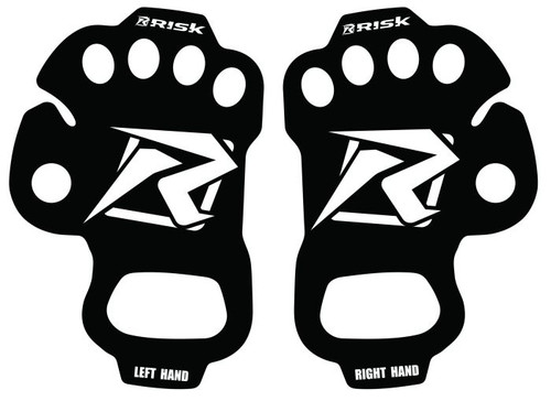 RISK RACING Risk Racing Palm Protectors Ultra Thin Black Extra Large 12699