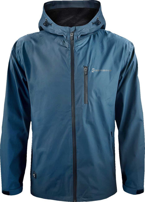 GERBING HEATED CLOTHING Heated 5V Rain Coat - Mallard Blue - Large GER-RJKT-5V-M-MB-L