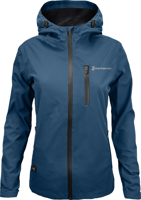 GERBING HEATED CLOTHING Women's Heated 5V Rain Coat - Mallard Blue - Large GER-RJKT-5V-W-MB-L