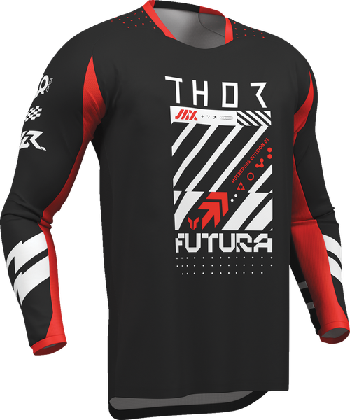 THOR Lauchmode Futura Jersey - Black/Red - Large 2910-8892