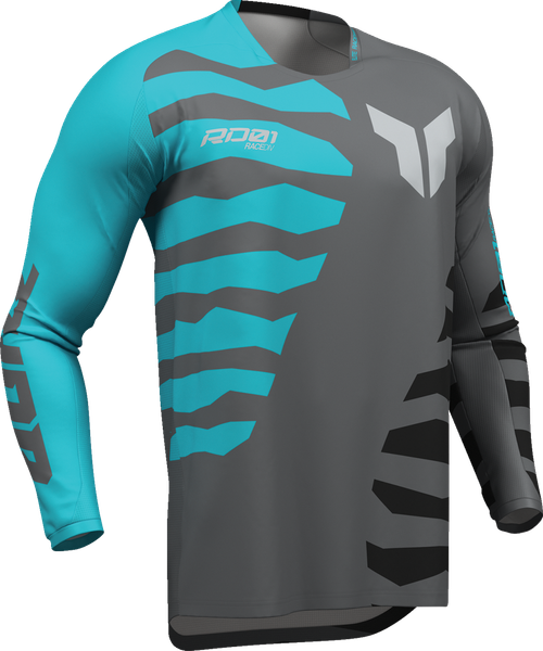 THOR Launchmode Shredder Jersey - Charcoal/Aqua - Small 2910-8866