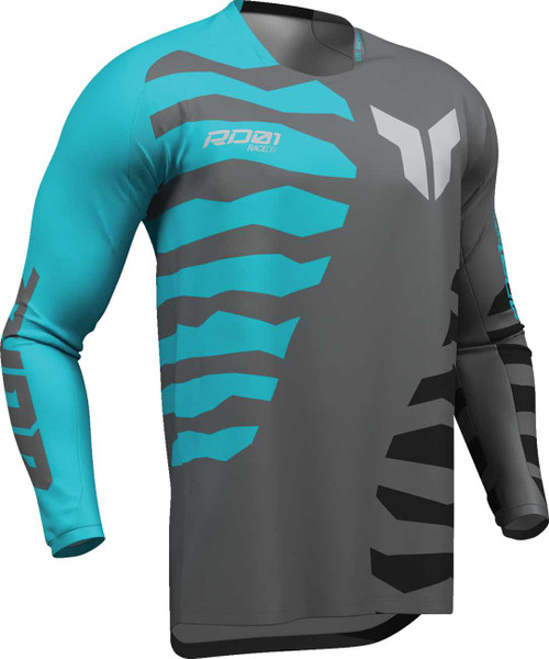 THOR Launchmode Shredder Jersey - Charcoal/Aqua - XL 2910-8869