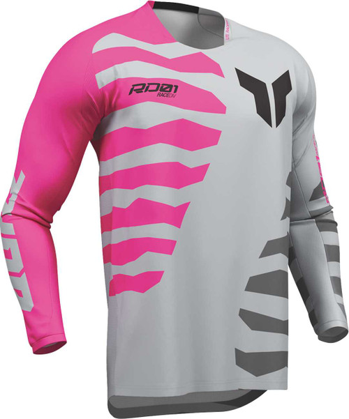 THOR Launchmode Shredder Jersey - Gray/Fuchsia - Large 2910-8880