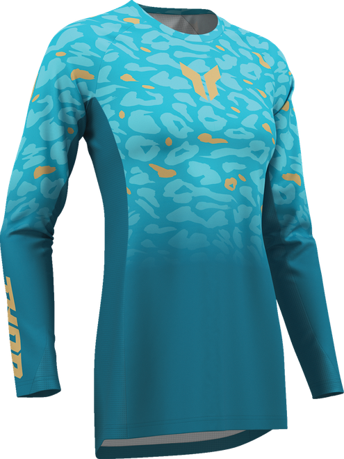 THOR Women's Launchmode Spotted Jersey - Jade/Starlight - Large 2911-0407