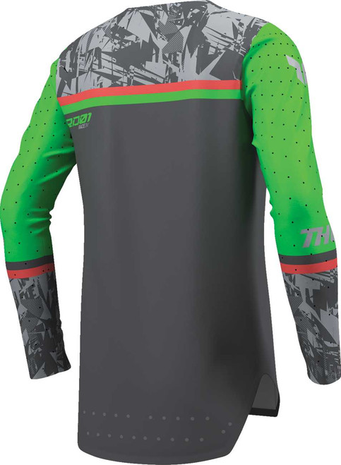 THOR Youth Sportmode Punk'd Jersey - Charcoal/Green - Medium 2912-2734