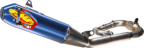 FMF Factory 4.1 RCT Exhaust System - Titanium/Anodized - Blue with Carbon End Cap - YZ450F/X 044489