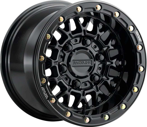 RACELINE WHEELS Wheel - Omega Beadlock - Rear - Black with Gloss Black Ring - 15x10 - 6/5.5 - +25 mm A15GB-51060+25