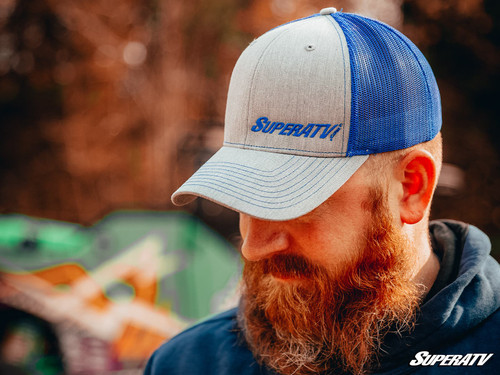 Gray and Blue SuperATV Trucker Hat -