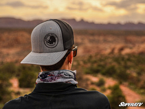 Gray and Black Rhino Axles Trucker Hat -