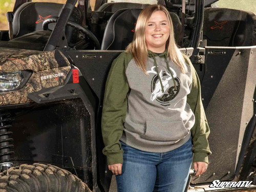 SuperATV Green and Gray Skull Hoodie - 2XL