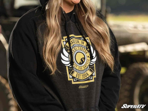 SuperATV Black Built for Battle Hoodie - 2XL