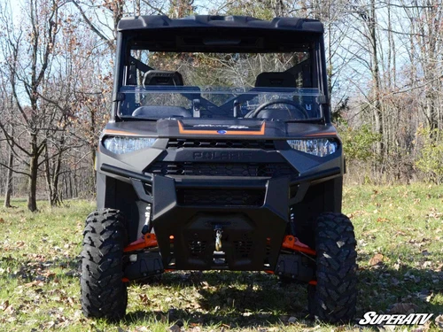 Polaris Ranger 1000 Half Windshield - Scratch Resistant Polycarbonate - Clear