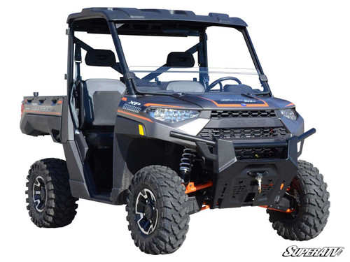 Polaris Ranger Kinetic Half Windshield - Scratch Resistant Polycarbonate - Clear