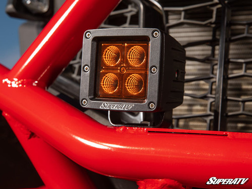 3" LED Cube Lights - Amber Light - Formed Cage Mount (See Fitment)