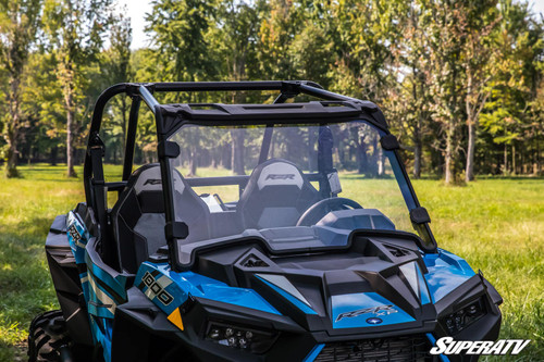 Polaris RZR XP Turbo Full Windshield - 2019-2021 - Scratch Resistant Polycarbonate - Clear