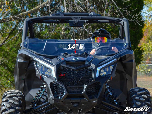 Can-Am Maverick X3 Half Windshield - Standard Polycarbonate - Dark Tint