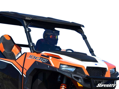 Polaris General XP 1000 Full Windshield - Scratch Resistant Polycarbonate - Clear