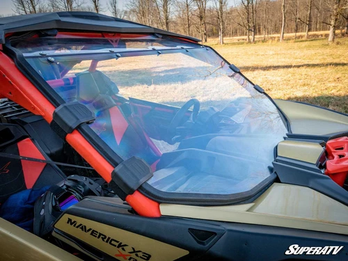 Can-Am Maverick X3 Full Windshield - No Factory Intrusion Bar - Standard Polycarbonate - Clear