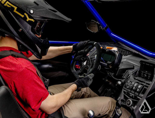 Suede Ballistic "D" UTV Steering Wheel - Anthracite/SPEC OPS