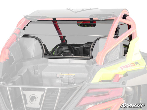 Polaris RZR Pro R Rear Windshield - 2 Seat with Rockford Fosgate Audio - 2022-2024 - Standard Polycarbonate - Light Tint -