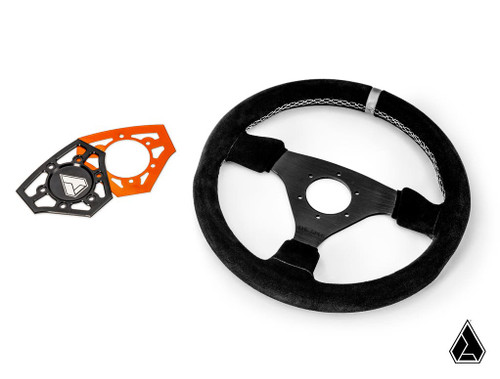 Assault Industries Universal Navigator Suede UTV Steering Wheel - Orange