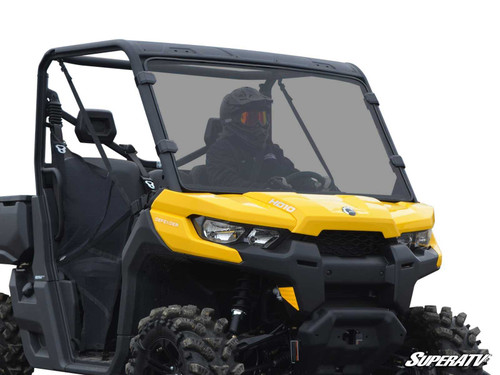 Can-Am Defender HD7 Full Windshield - Scratch Resistant Polycarbonate - Dark Tint