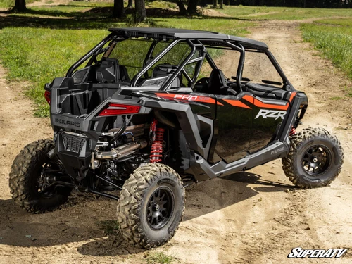 Polaris RZR Pro S Rear Windshield - 4 Seat with Rockford Fosgate Audio - Standard Polycarbonate - Light Tint