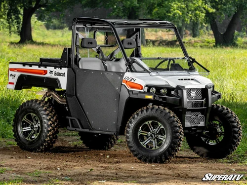 Bobcat UV34 Flip Down Windshield - Standard Polycarbonate - Clear
