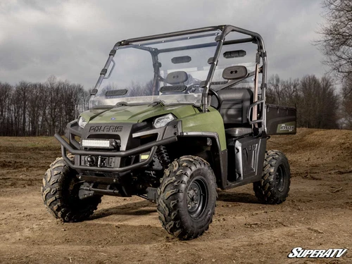 Polaris Ranger Full-Size 570 Vented Full Windshield - Scratch Resistant Polycarbonate - Clear