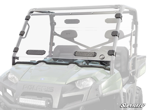 Polaris Ranger 900 Diesel Vented Full Windshield - Scratch Resistant Polycarbonate - Clear