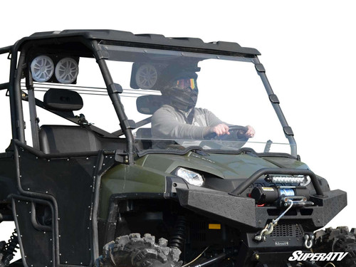 Polaris Ranger Full-Size 570 Full Windshield - Scratch Resistant Polycarbonate - Clear