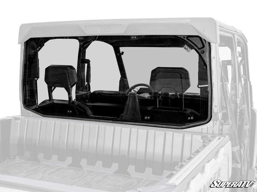 Polaris Ranger XD 1500 Rear Windshield - Scratch Resistant Polycarbonate - Light Tint