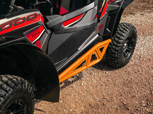 Polaris RZR XP Turbo Heavy-Duty Tube Rock Sliders - Orange