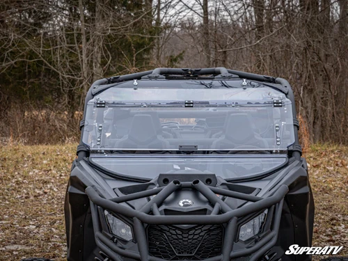 Can-Am Maverick X3 Flip Windshield - Standard Polycarbonate - Clear