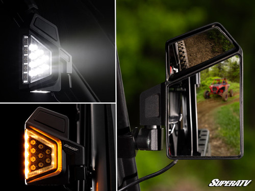 Can-Am Dual Section LED Side-View Mirrors - Pro-Fit
