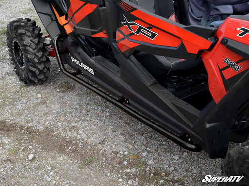 Polaris RZR XP 4 Turbo Rock Sliding Nerf Bars - Wrinkle Black