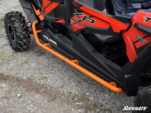 Polaris RZR XP 4 Turbo S Rock Sliding Nerf Bars - Orange