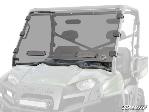 Polaris Ranger Full-Size 500 Vented Full Windshield - Scratch Resistant Polycarbonate - Dark Tint