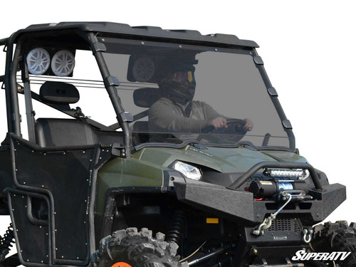 Polaris Ranger 900 Diesel Full Windshield - Scratch Resistant Polycarbonate - Dark Tint