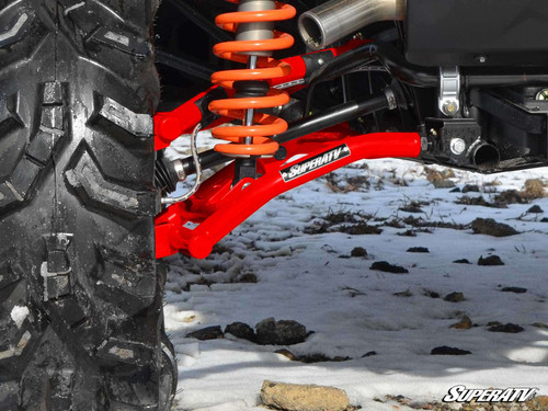 Polaris RZR S 1000 High Clearance 1.5" Rear Offset A-Arms - Red