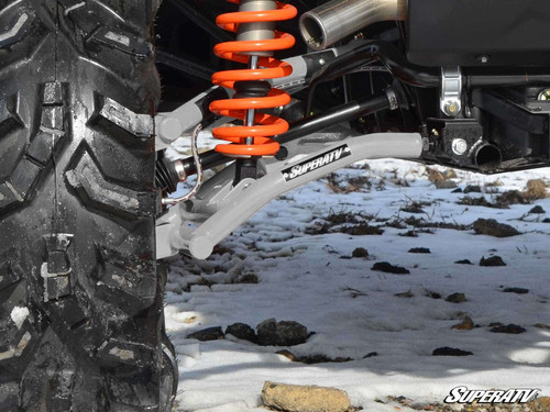 Polaris RZR 4 900 High Clearance 1.5" Rear Offset A-Arms - White Aluminum