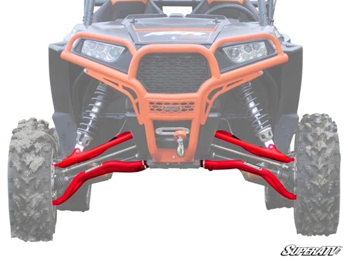 Polaris RZR XP Turbo High-Clearance A-Arms - Adjustable - Both (Only Lower A Arms are Adjustable) Red