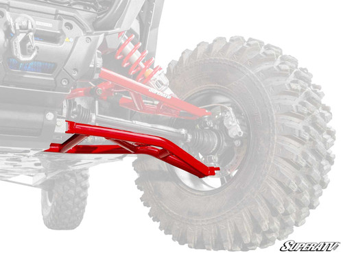Polaris RZR XP High-Clearance A-Arms - Non-Adjustable - Lower - Heavy-Duty 4340 Chromoly Steel - Red