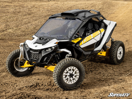 Can-Am Maverick R Scratch-Resistant Full Windshield - Scratch Resistant Polycarbonate - Light Tint