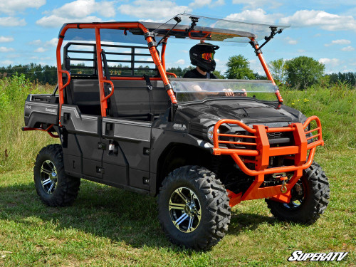 Kawasaki Mule Pro Scratch Resistant Flip Windshield -
