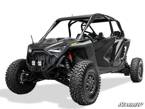 Elektric Offroad Polaris RZR Turbo R Volt Front Winch Bumper Hammer Black Finish -
